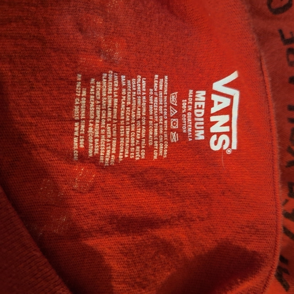 Vans Men's Red Long Sleeve Shirt - Picture 5 of 7